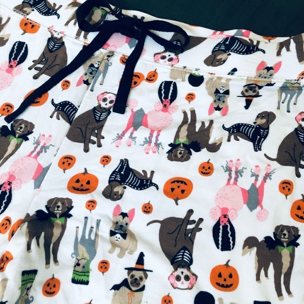 Halloween Costume Dog Print Jogger Lounge Pajama PJ Pants - Picture 2 of 6